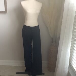 Ann Taylor Loft Modern Boot Sailor Jeans with Buttons, Dark Wash, Size 29/8